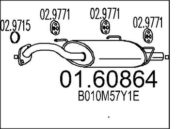  0160864 MTS Глушитель выхлопных газов конечный