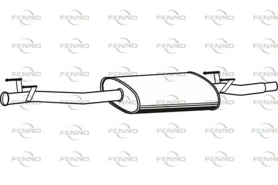  P3757 FENNO Средний глушитель выхлопных газов