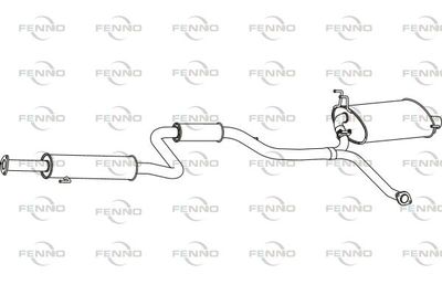  P27001 FENNO Глушитель выхлопных газов конечный