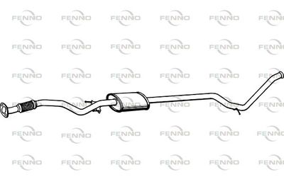  P3133 FENNO Средний глушитель выхлопных газов