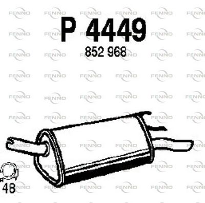  P4449 FENNO Глушитель выхлопных газов конечный