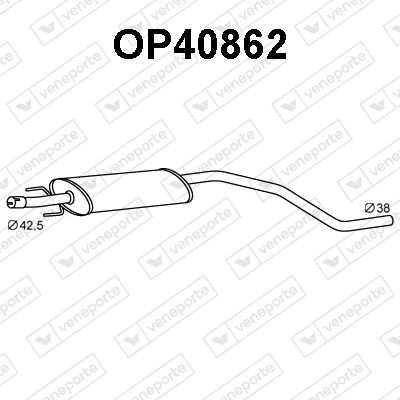  OP40862 VENEPORTE Предглушитель выхлопных газов