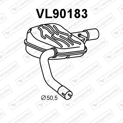  VL90183 VENEPORTE Глушитель выхлопных газов конечный