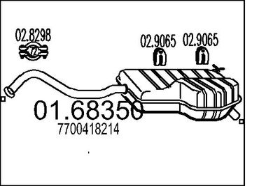  0168350 MTS Глушитель выхлопных газов конечный