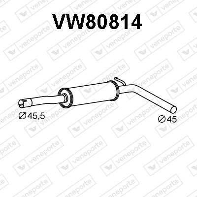  VW80814 VENEPORTE Предглушитель выхлопных газов