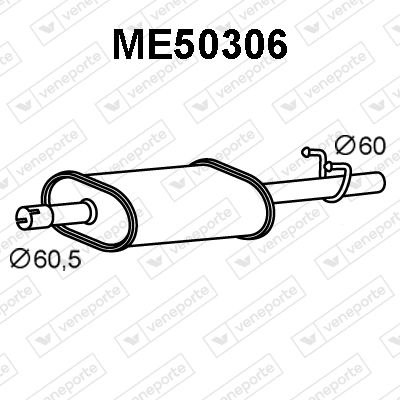  ME50306 VENEPORTE Глушитель выхлопных газов конечный