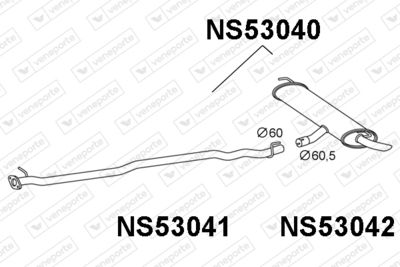  NS53040 VENEPORTE Глушитель выхлопных газов конечный