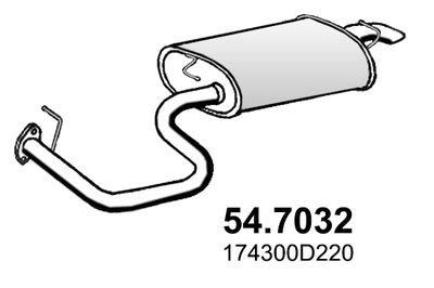  547032 ASSO Глушитель выхлопных газов конечный