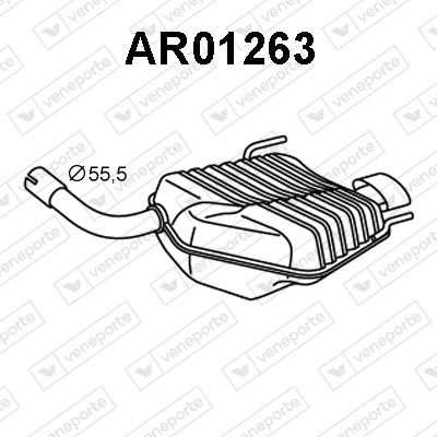  AR01263 VENEPORTE Глушитель выхлопных газов конечный