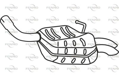  P57047 FENNO Глушитель выхлопных газов конечный