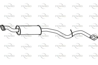  P60029 FENNO Средний глушитель выхлопных газов