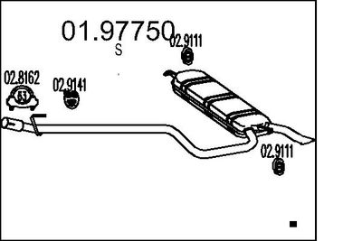  0197750 MTS Глушитель выхлопных газов конечный