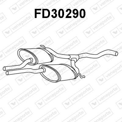  FD30290 VENEPORTE Средний глушитель выхлопных газов