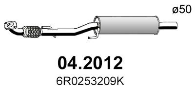  042012 ASSO Предглушитель выхлопных газов