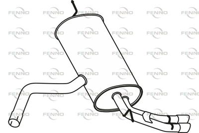  P72183 FENNO Глушитель выхлопных газов конечный