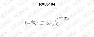  RV05104 VENEPORTE Средний глушитель выхлопных газов