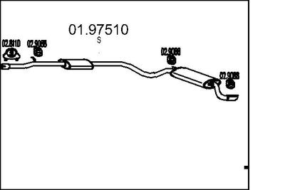  0197510 MTS Глушитель выхлопных газов конечный