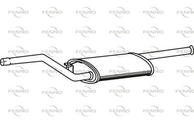  P49006 FENNO Средний глушитель выхлопных газов