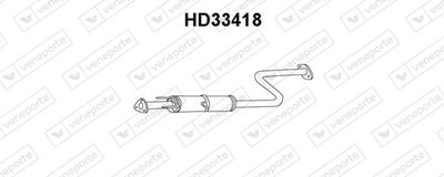  HD33418 VENEPORTE Предглушитель выхлопных газов