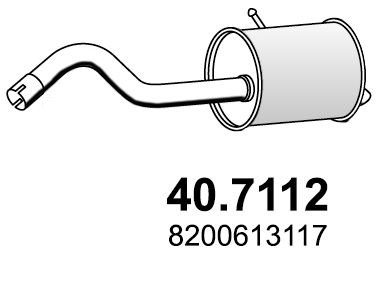  407112 ASSO Глушитель выхлопных газов конечный