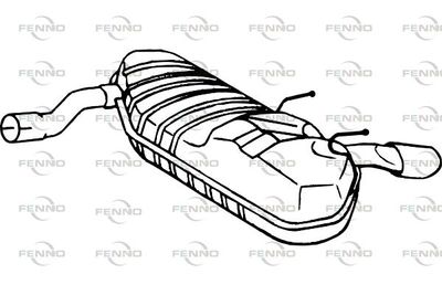  P4388 FENNO Глушитель выхлопных газов конечный