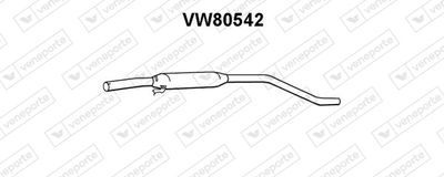  VW80542 VENEPORTE Средний глушитель выхлопных газов