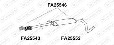  FA25546 VENEPORTE Предглушитель выхлопных газов