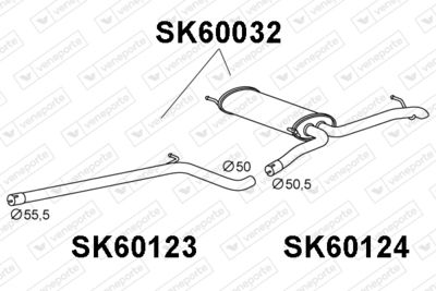  SK60032 VENEPORTE Глушитель выхлопных газов конечный