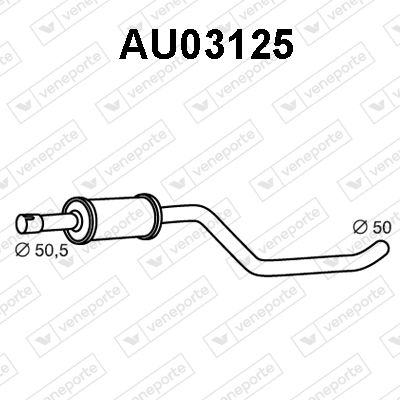  AU03125 VENEPORTE Предглушитель выхлопных газов