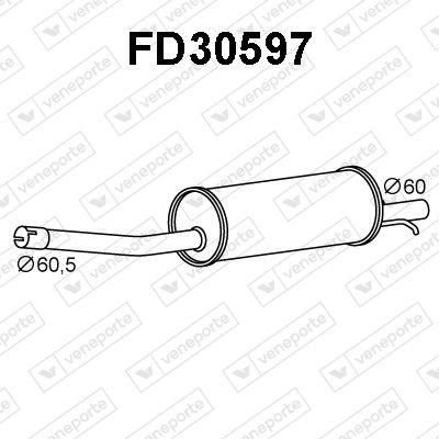  FD30597 VENEPORTE Глушитель выхлопных газов конечный