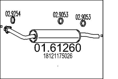  0161260 MTS Глушитель выхлопных газов конечный