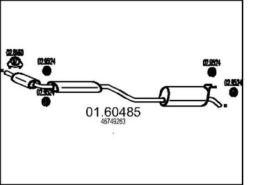  0160485 MTS Глушитель выхлопных газов конечный