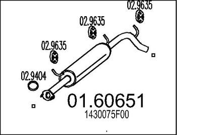  0160651 MTS Глушитель выхлопных газов конечный