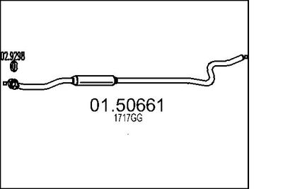  0150661 MTS Средний глушитель выхлопных газов