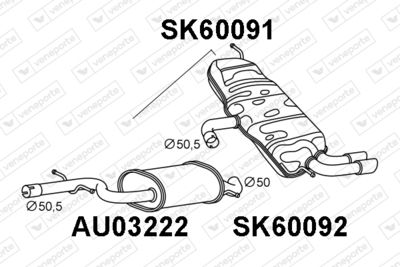  SK60091 VENEPORTE Глушитель выхлопных газов конечный