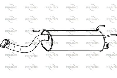  P6552 FENNO Средний глушитель выхлопных газов