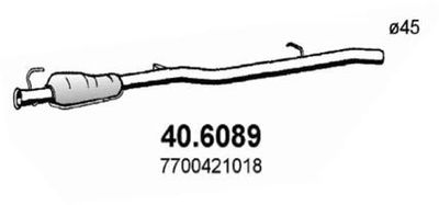  406089 ASSO Средний глушитель выхлопных газов