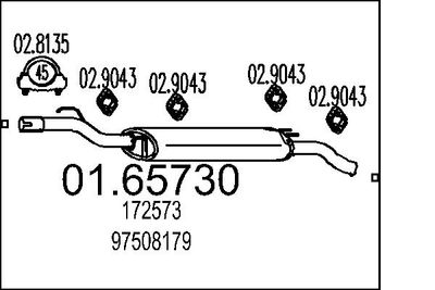  0165730 MTS Глушитель выхлопных газов конечный