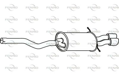 P30606 FENNO Глушитель выхлопных газов конечный