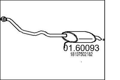  0160093 MTS Глушитель выхлопных газов конечный