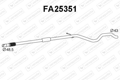  FA25351 VENEPORTE Средний глушитель выхлопных газов