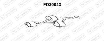  FD30043 VENEPORTE Предглушитель выхлопных газов