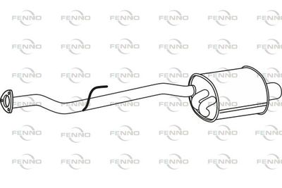  P36020 FENNO Глушитель выхлопных газов конечный