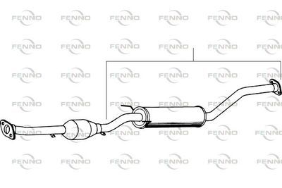  P6995 FENNO Средний глушитель выхлопных газов