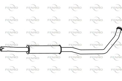  P2267 FENNO Средний глушитель выхлопных газов