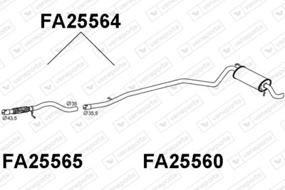  FA25564 VENEPORTE Глушитель выхлопных газов конечный