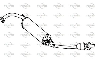  P27038 FENNO Глушитель выхлопных газов конечный