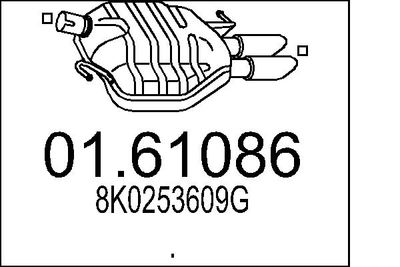  0161086 MTS Глушитель выхлопных газов конечный