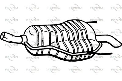  P4591 FENNO Глушитель выхлопных газов конечный