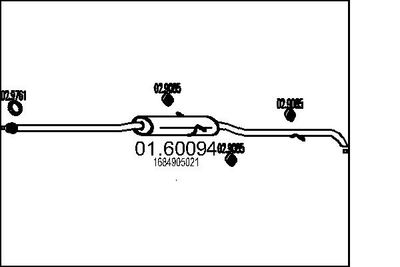  0160094 MTS Глушитель выхлопных газов конечный